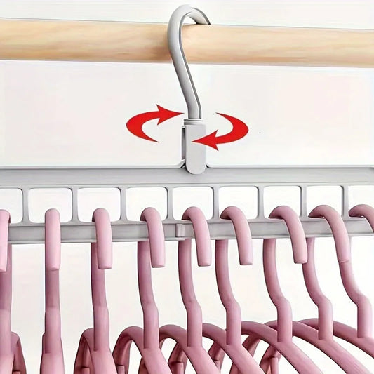 Rotating 9-Hole Magic Clothes Hanger, Foldable Horizontal and Vertical Dual-Use, Multifunctional 9-Hole Drying Rack for Home Use