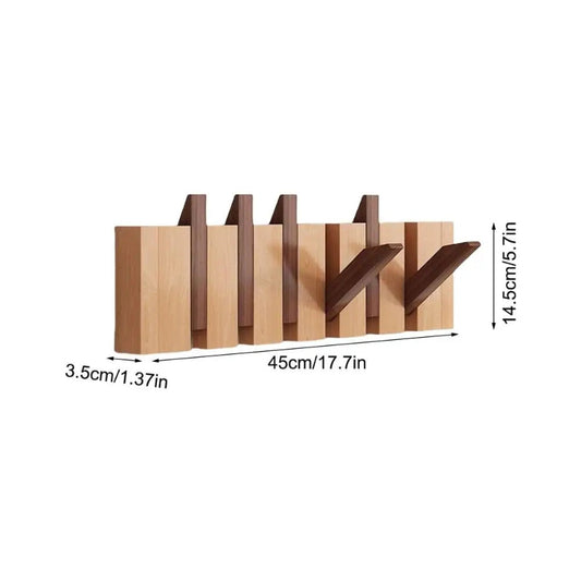 Creative Wood Coat Racks Wall Hanging Wall Entry Door Porch Hanging Coat Rack Perforated Solid Wood Piano Keys Clothes Hook
