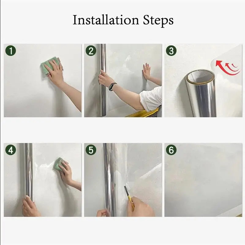 45CM Wall Protective Film Scratch-Resistant Anti-Dirty Does Not Hurt Wall Home Transparent Electrostatic Wall Protection Sticker