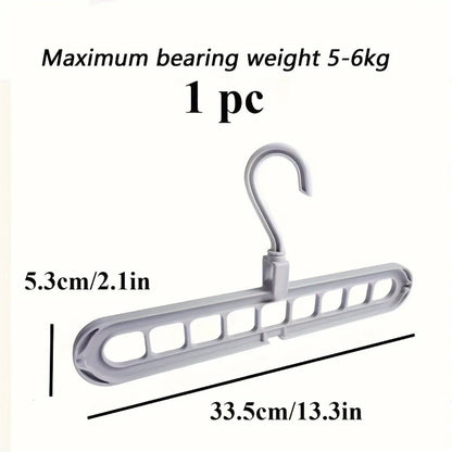Rotating 9-Hole Magic Clothes Hanger, Foldable Horizontal and Vertical Dual-Use, Multifunctional 9-Hole Drying Rack for Home Use