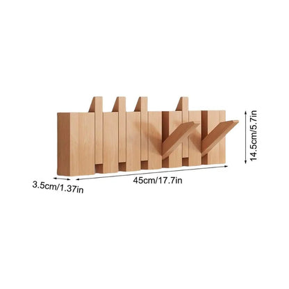 Creative Wood Coat Racks Wall Hanging Wall Entry Door Porch Hanging Coat Rack Perforated Solid Wood Piano Keys Clothes Hook