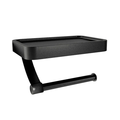 Black Toilet Roll Holder Wall Mounted Nail Free Toilet Paper Holder for Bathroom Toilet Accessories Bathroom Paper Towel Holder