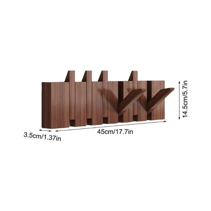 Creative Wood Coat Racks Wall Hanging Wall Entry Door Porch Hanging Coat Rack Perforated Solid Wood Piano Keys Clothes Hook