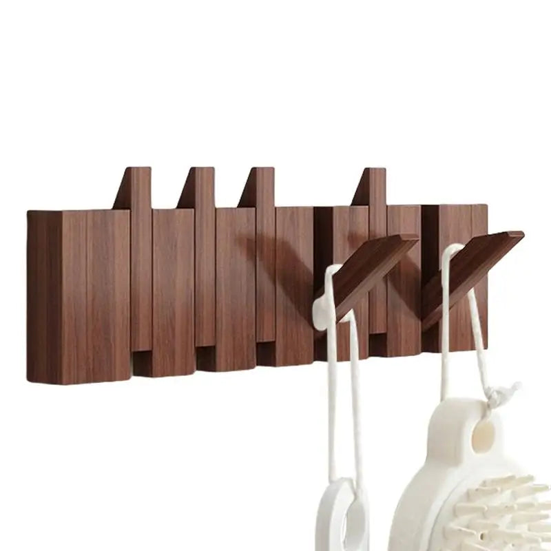 Creative Wood Coat Racks Wall Hanging Wall Entry Door Porch Hanging Coat Rack Perforated Solid Wood Piano Keys Clothes Hook
