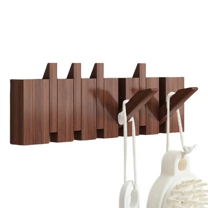 Creative Wood Coat Racks Wall Hanging Wall Entry Door Porch Hanging Coat Rack Perforated Solid Wood Piano Keys Clothes Hook
