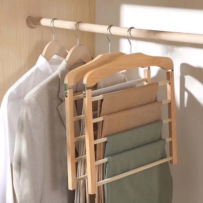 Solid Wood Multifunctional Pants Rack