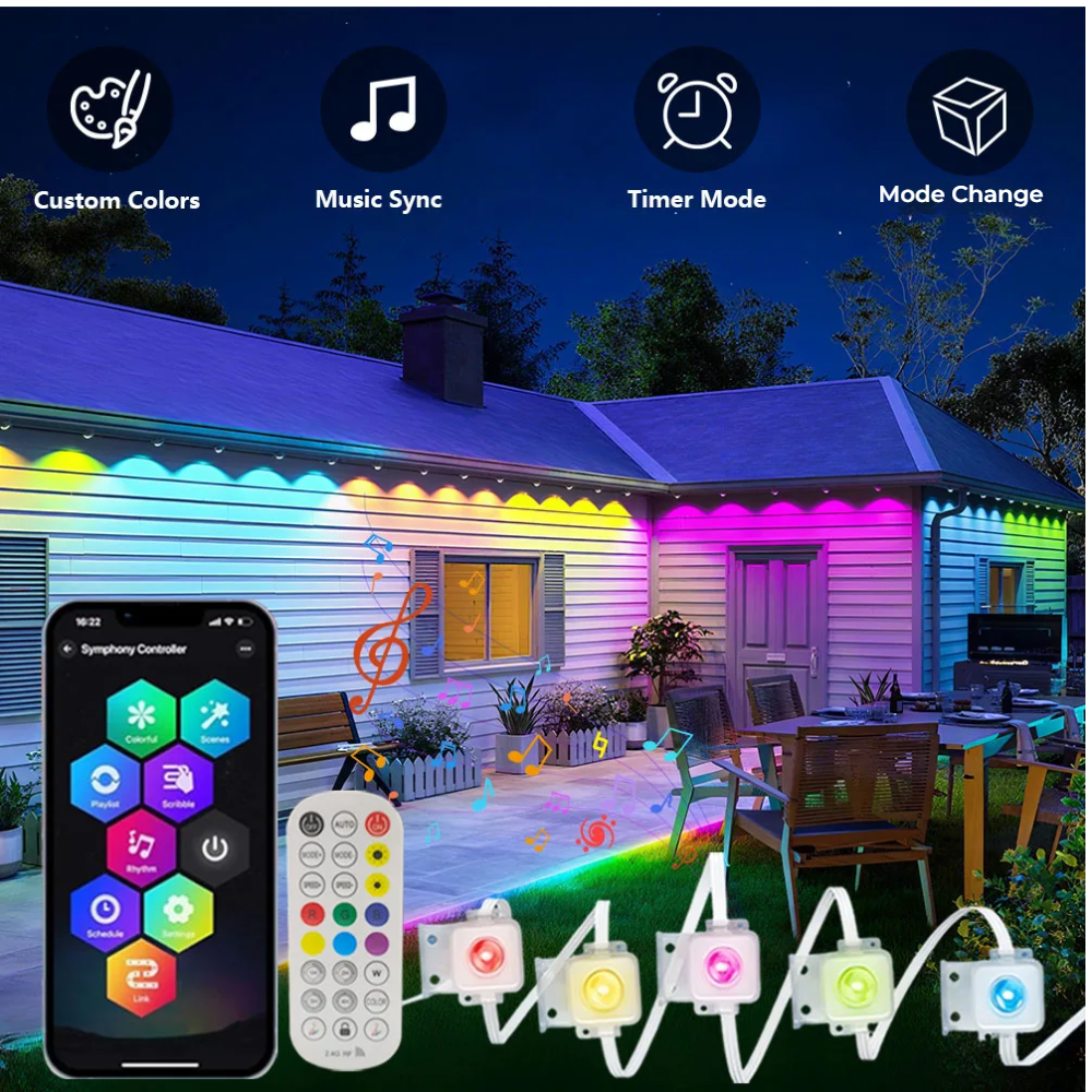 Outdoor RGB Lights IP67 with Smart App Control